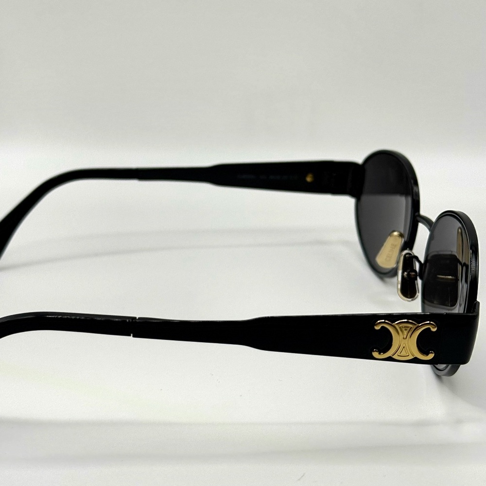 CELINE Triomphe Metal 01 Sunglasses Gold/Black - Picture 3 of 12